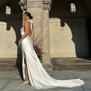 Grace Loves Lace White Satin Wedding Dress
